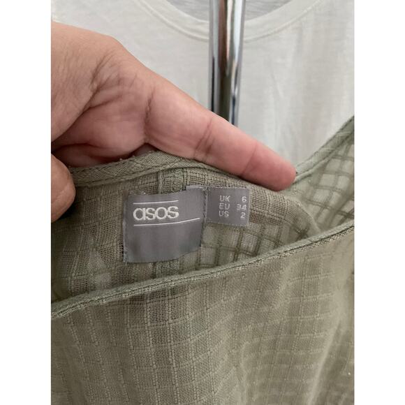 ASOS Green Tank Dress With Pockets - Picture 7 of 7